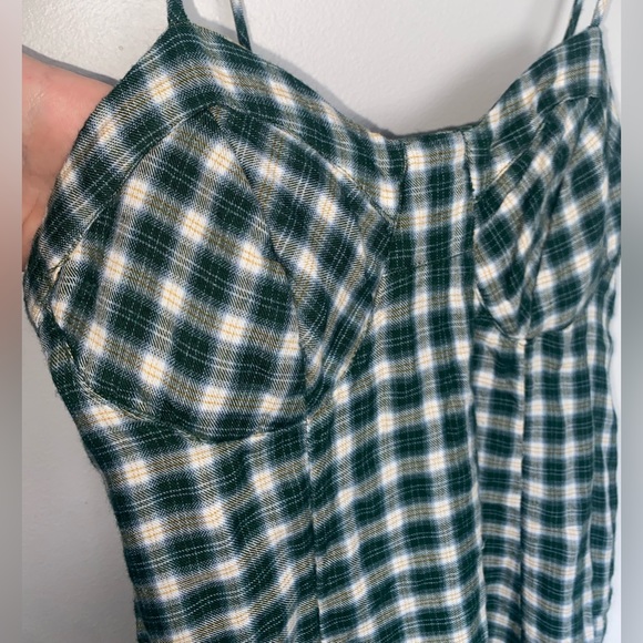 American Eagle plaid green adjustable sundress (xs) - Picture 3 of 6